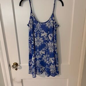 Show Me Your MuMu Blue and White Mini Dress